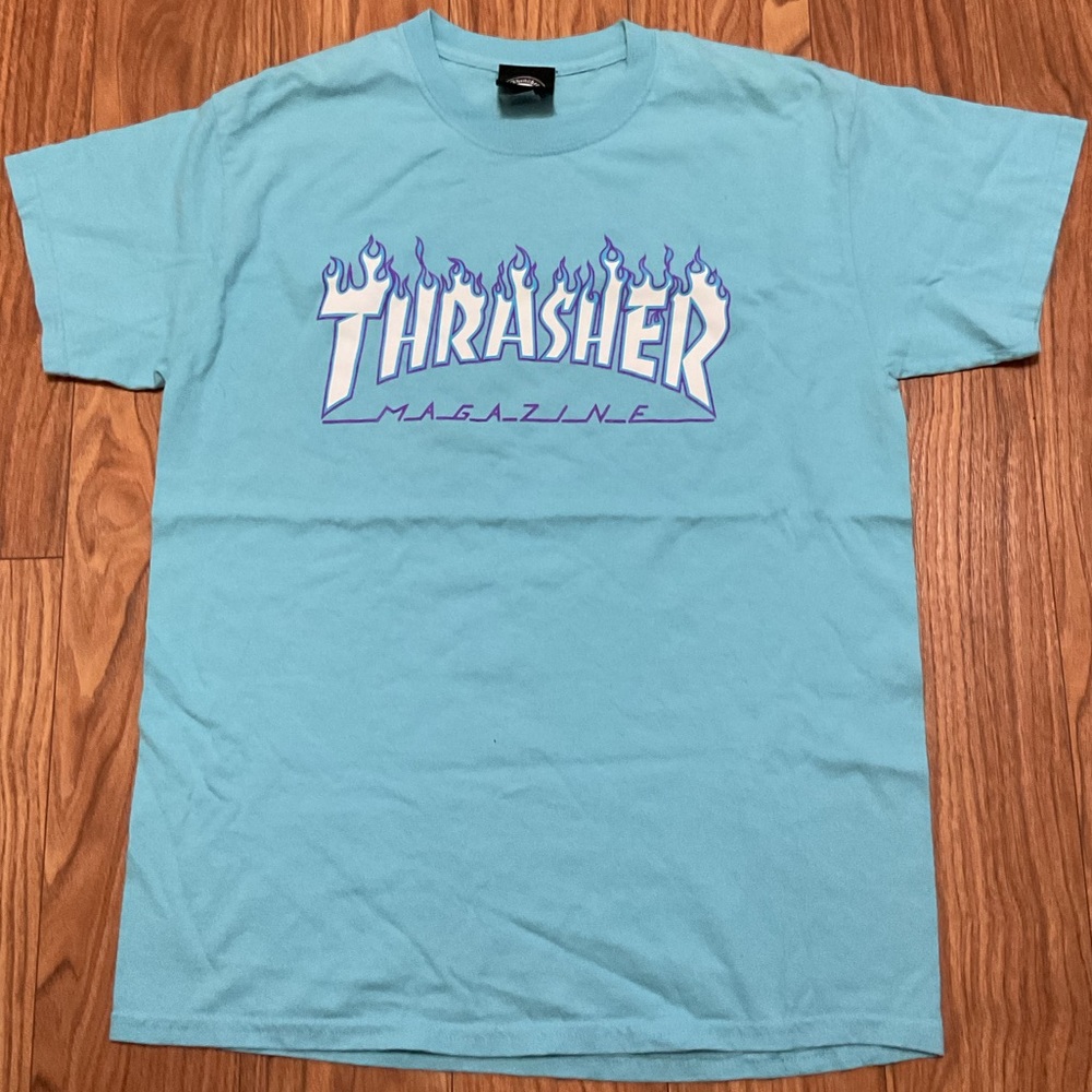 Thrasher baby blue short sleeve